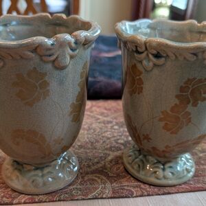Elegant Floral Ceramic Vases
